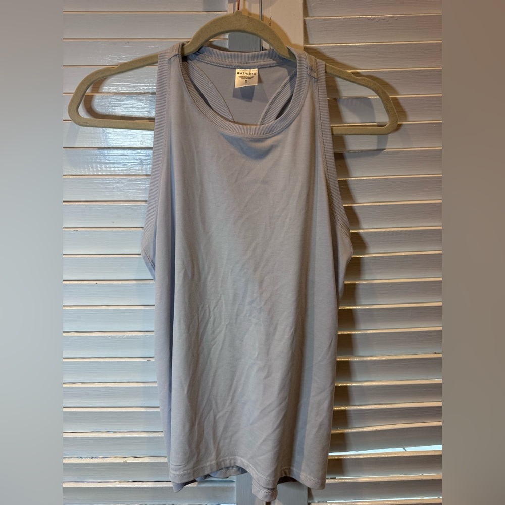Athleta Racerback Tank Top Light Blue Flowy Modal Blend XS